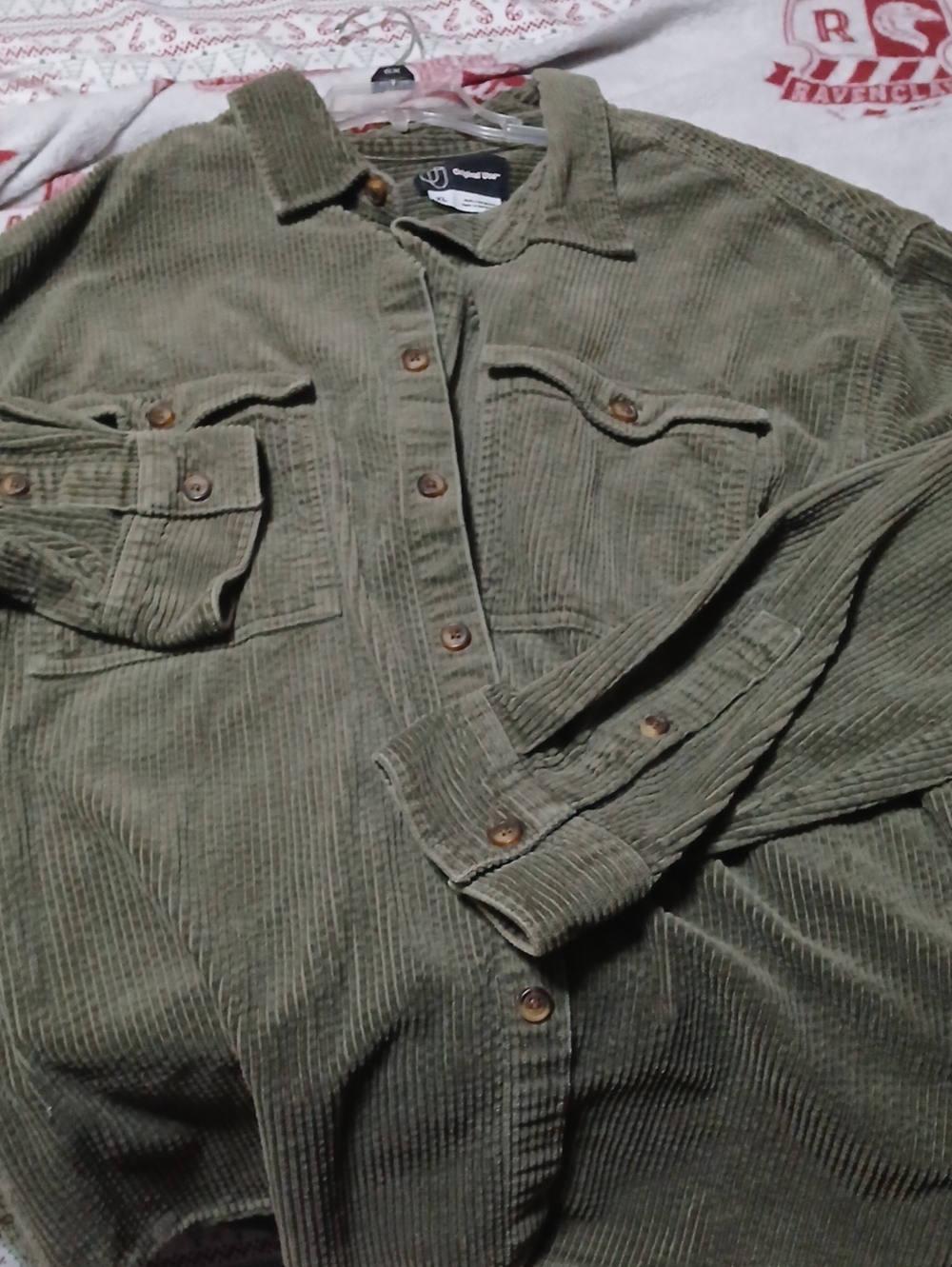 Original Use Olive Green Corduroy Jacket